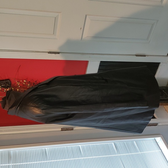 FF TRIBECA STUDIO 2XL LEATHER THREE-QUARTER LENGTH BLACK JACKET COAT - Picture 8 of 11